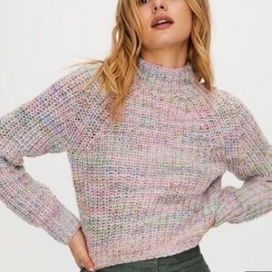 Wilfred Retrograde Mockneck Sweater in Pastel Multicolour NWT